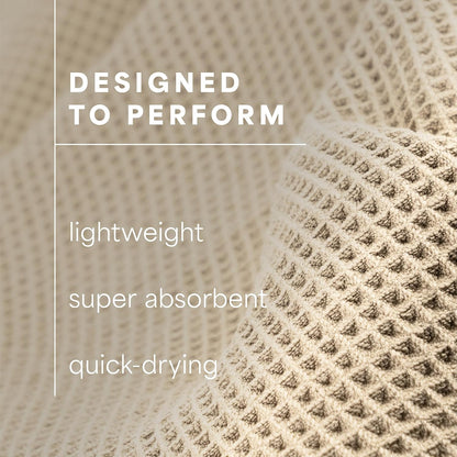 s&t inc. aura waffle bath towels, 4 pack showing dimensions