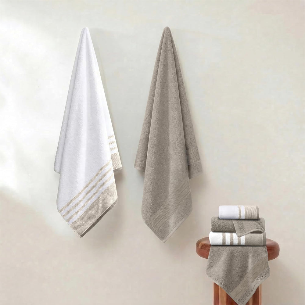 Modern Threads 6 Piece Bath Towel Set – Bathroom Towel Set with 2 Bath Towels...