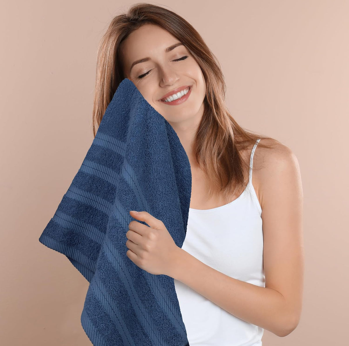 utopia towels 4 pack premium xl bath towels, front angle view