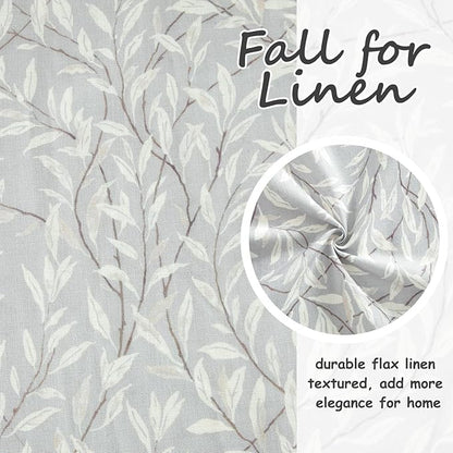 Leeva Leaves Printing Curtains Valances - Image 3