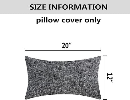 Home Brilliant Lumbar Pillow Cover Textured Chenille Decorative Throw Pillows - Image 5