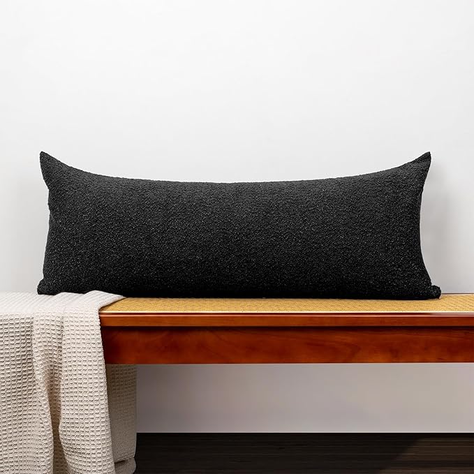 14x36 inch Boucle Lumbar Pillow Cover by JoraLion