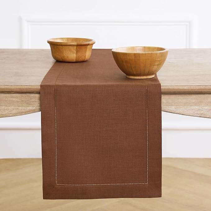 Solino Home Linen Brown Table Runner 60 Inches by SolinoHome