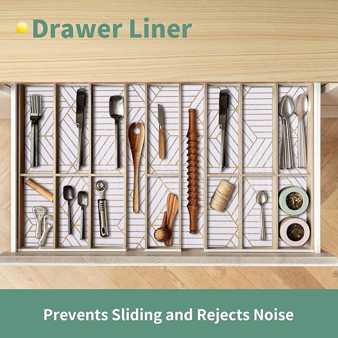 Shelf Liners for Kitchen Cabinets 23.6 in x 30 FT, Non Adhesive Cabinet Liner - Image 4