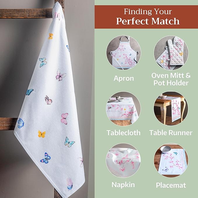 Maison d' Hermine Kitchen Towels Set of 2 100% Cotton 27.50" x 20" Reusable - Image 5