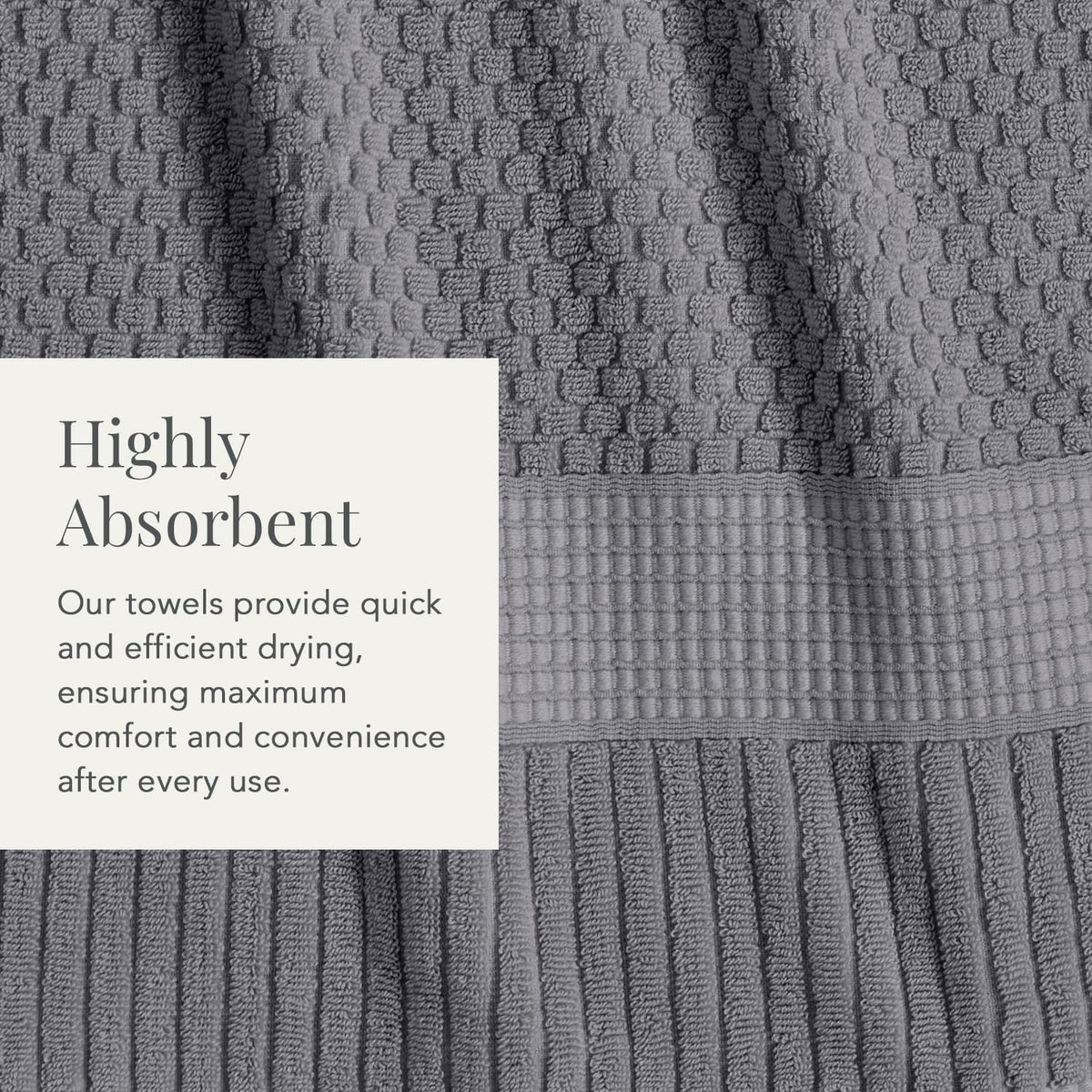 ny loft 100% cotton 6-piece bath towel set, front angle view