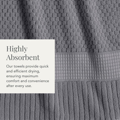 ny loft 100% cotton 6-piece bath towel set, front angle view