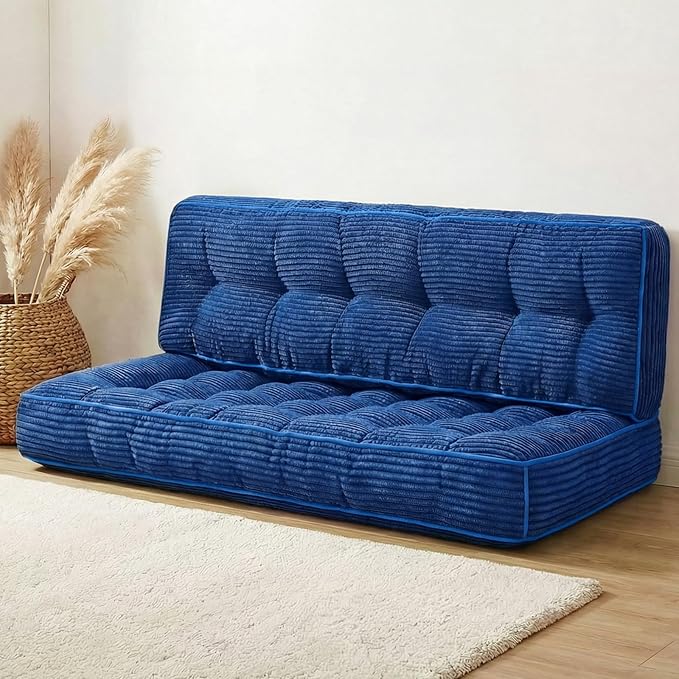 63 Inch Folding Sofa Bed Convertible Chair, 2-in-1 Convertible Boneless Sofa by Vercraft