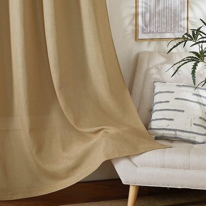 NICETOWN Linen Brown Curtains & Drapes Privacy - Image 8