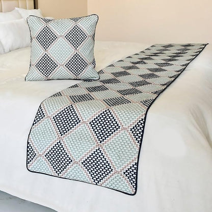 The HomeCentric King/Queen/Twin Blue Decorative Bed Runner Queen 74"x18" Bed by TheHomeCentric