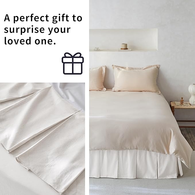 BISELINA French Linen Pleated Bed Skirt - Image 6