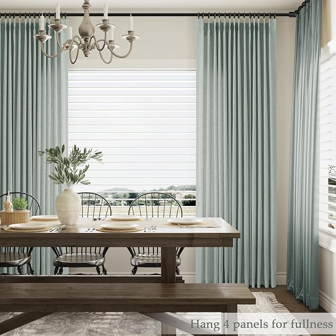 Desert Sage Pinch Pleated Linen Curtains 72 Inch Length 2 Panels - Image 6