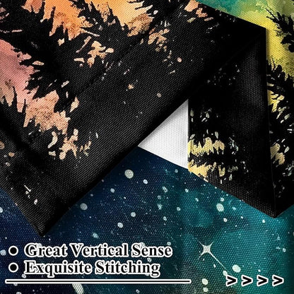 Renaiss 42 x 108 Inch Forest Starry Bedroom Curtains Light Filter Night Rustic - Image 4