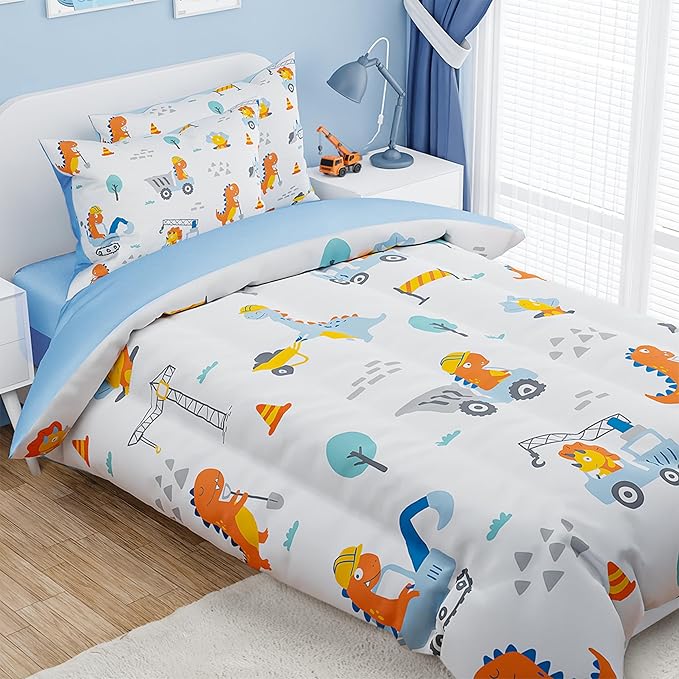 SANDJEST Dinosaur Comforter Set Full Size 98x86in - Image 5