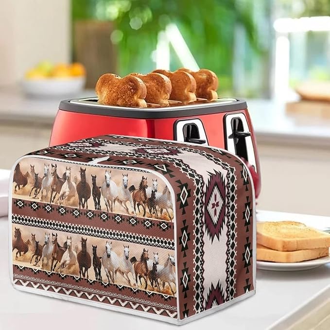 ZFRXIGN Boho Horse Toaster Cover 2 Slice Toaster Dust Cover Small Appliance - Image 3