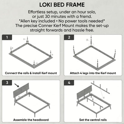 loki solid wood platform bed full, chevron headboard showing dimensions