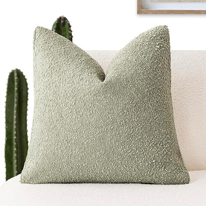Foindtower Decorative Textured Boucle Throw Pillow Covers Accent Solid Pillow by Foindtower