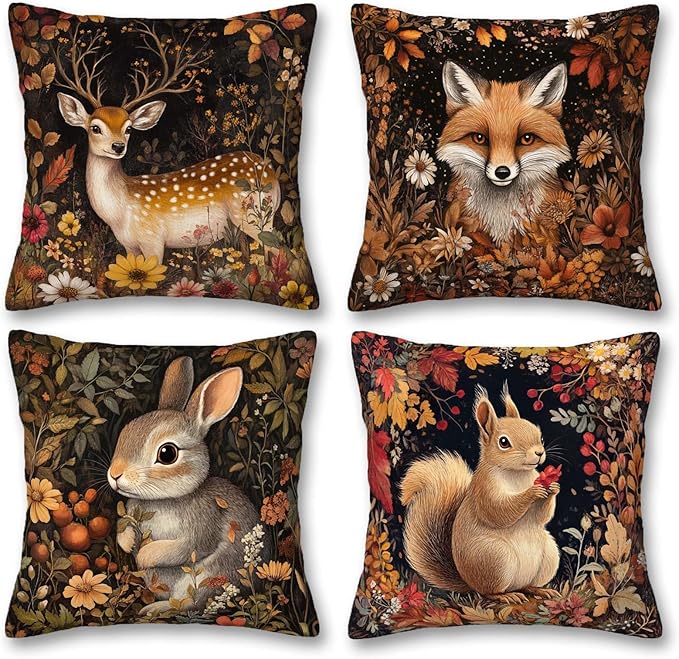 Throw Pillow Covers for Couch and Sofa | 18x18 Set of Pillowcases for Christmas by YucZiken