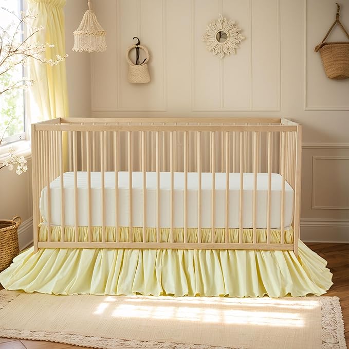 Brandream Gathered Crib Skirt, Baby Boy, Baby Girl, Gender Neutral Crib Skirt - Image 4