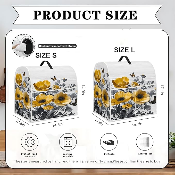 Mixer Dust Cover for 8.5-9.5 Qt Stand Mixer, Cloth Cover - Image 2