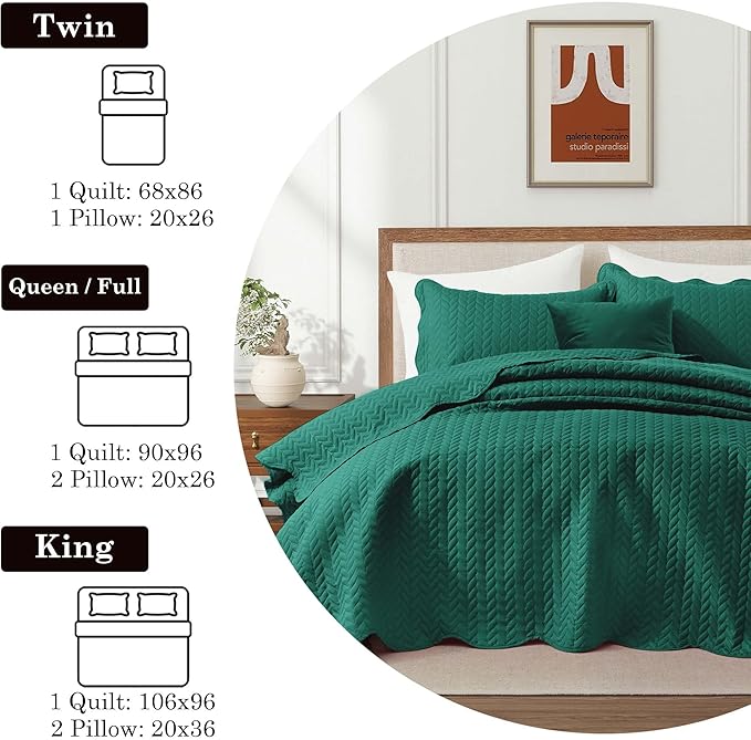 IR Imperial Rooms California King Quilt Bedding Set Size + 2 Pillow Shams - Image 5
