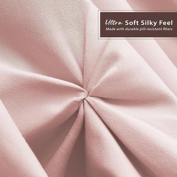 Nestl Blush Pink Bed Skirt Twin Size, Pinch Pleat Twin Bed Skirt, Hotel Quality - Image 5