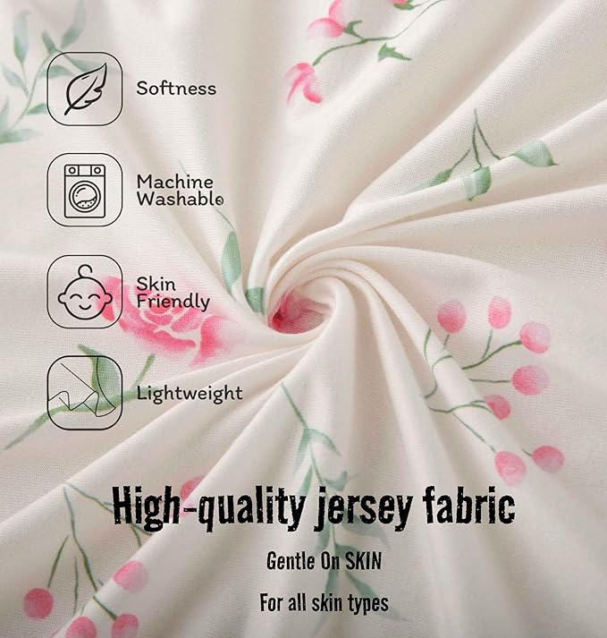 SDY Jersey Bassinet Sheets for Baby Boys and Girls, 32 "x 16 "x 4", 2 Pack - Image 4