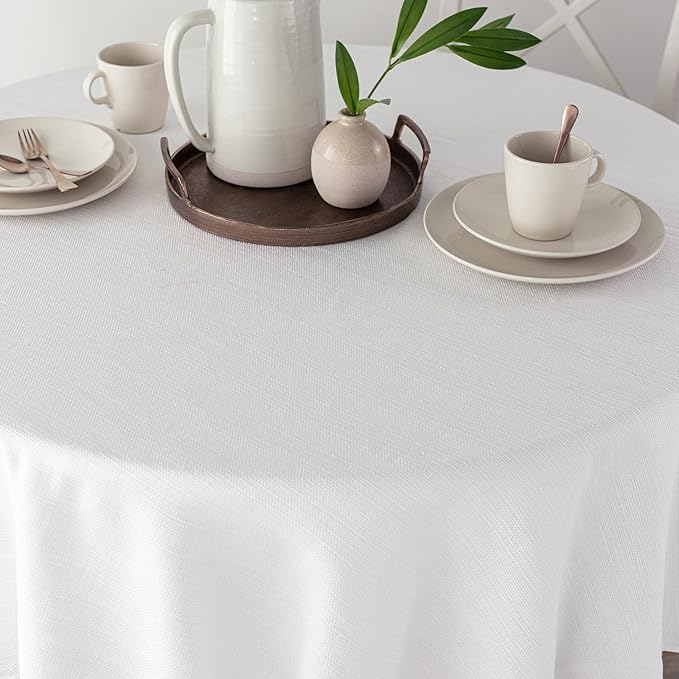 Benson Mills Cameron Textured Fabric Table Cloth, - Image 3