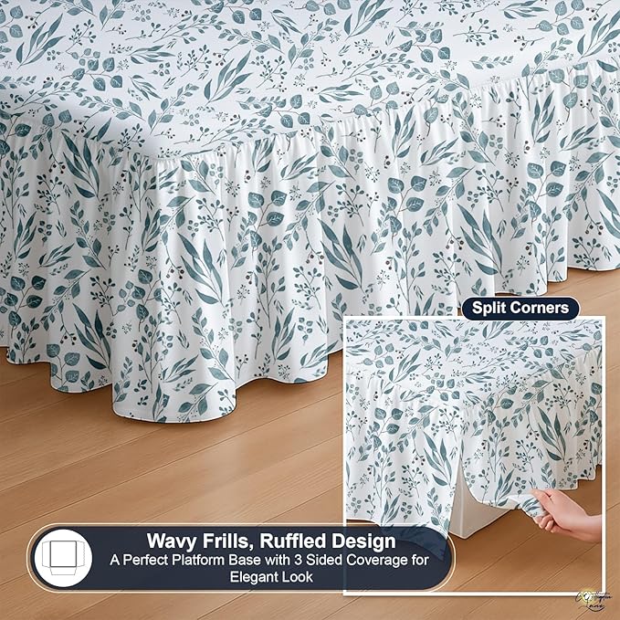 Cottington Lane Ruffled Bed Skirt Twin Size - Image 7