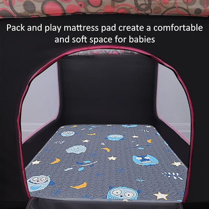 Quilted Pack n Play Sheet Fitted, Breathable Thick Pad - Image 7