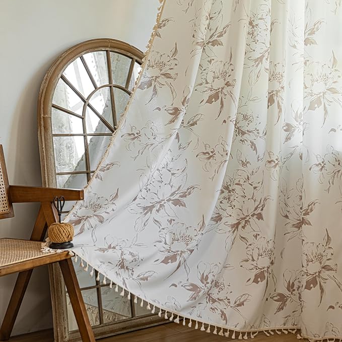 ENJOYBRIDAL Floral 96 Inch Curtains by ENJOYBRIDAL