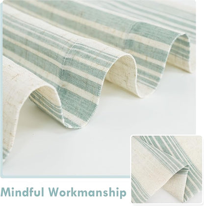 DriftAway Farmhouse Vertical Striped Linen Blend Textured Light Filtering Semi - Image 6