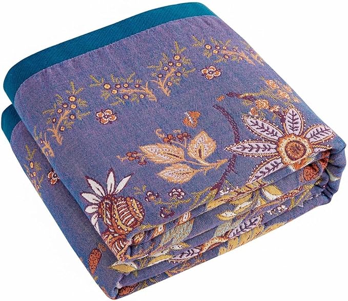 Boho Blanket, 100% Cotton Farmhouse Decorative Throw Blanket by XIBLC