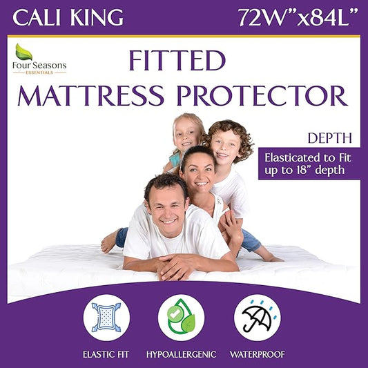 California King Size Waterproof Mattress Protector by FourSeasonsEssentials