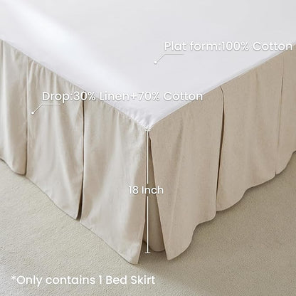 BISELINA French Linen Pleated Bed Skirt - Image 3