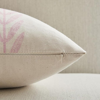 100% Cotton Farmhouse Leaves Throw Pillow Covers Set of 2, 20x20 Inch Mixed - Image 3