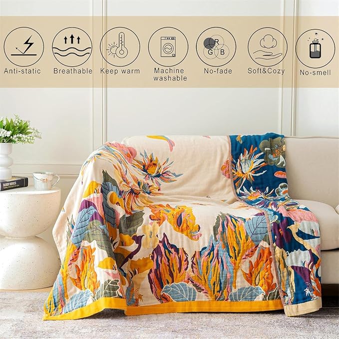 MSGKV Boho Throw Blanket King Size Warm Blanket - Image 3