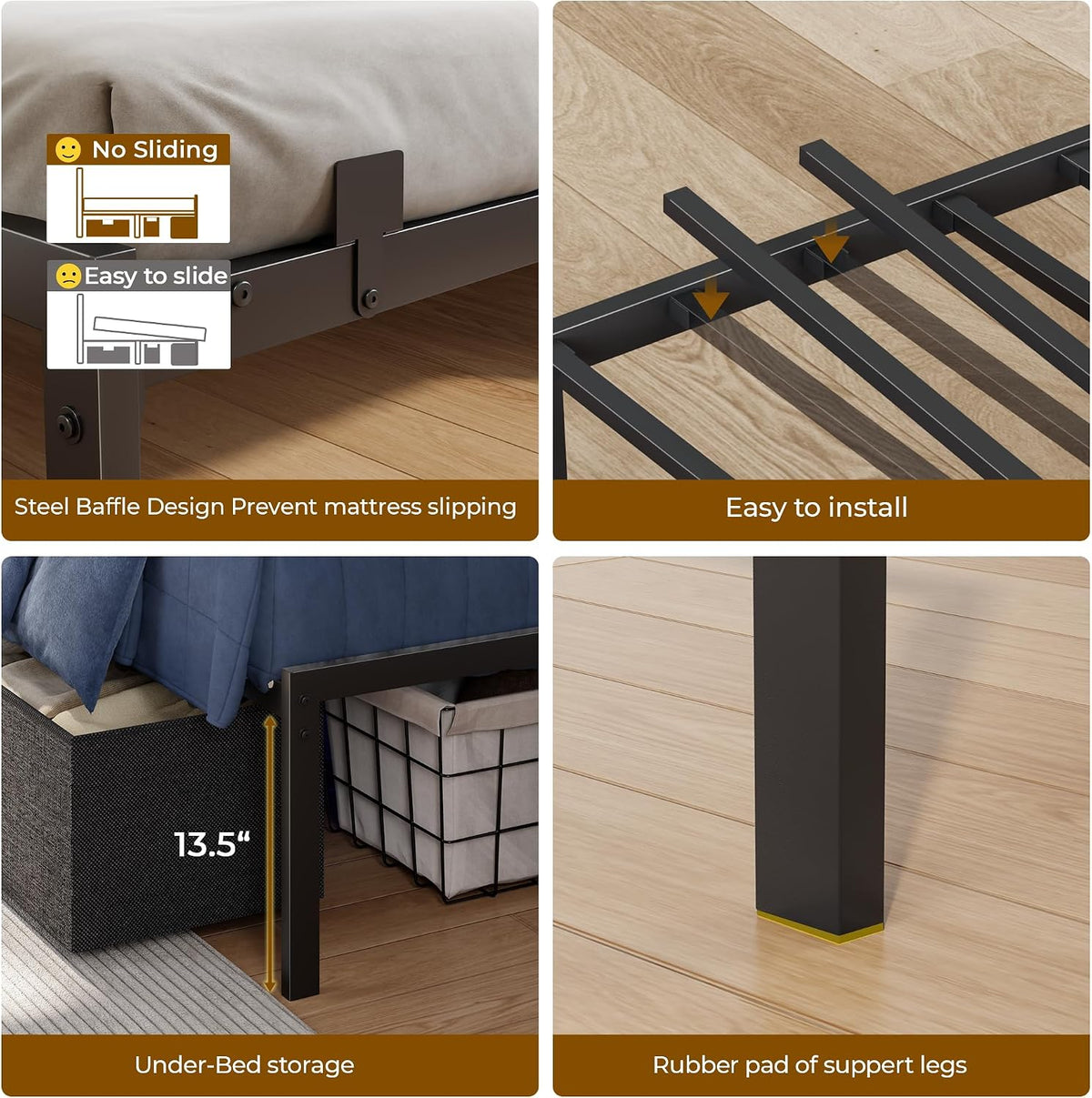 ourpic full corner bed frame with 3 storage on a desk or shelf