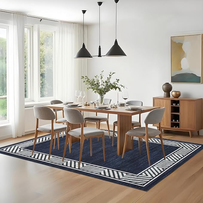 GarveeHome Bordered Bedroom Rugs 5x7 Ultra-Soft Indoor Carpet, Non-Slip Modern - Image 8