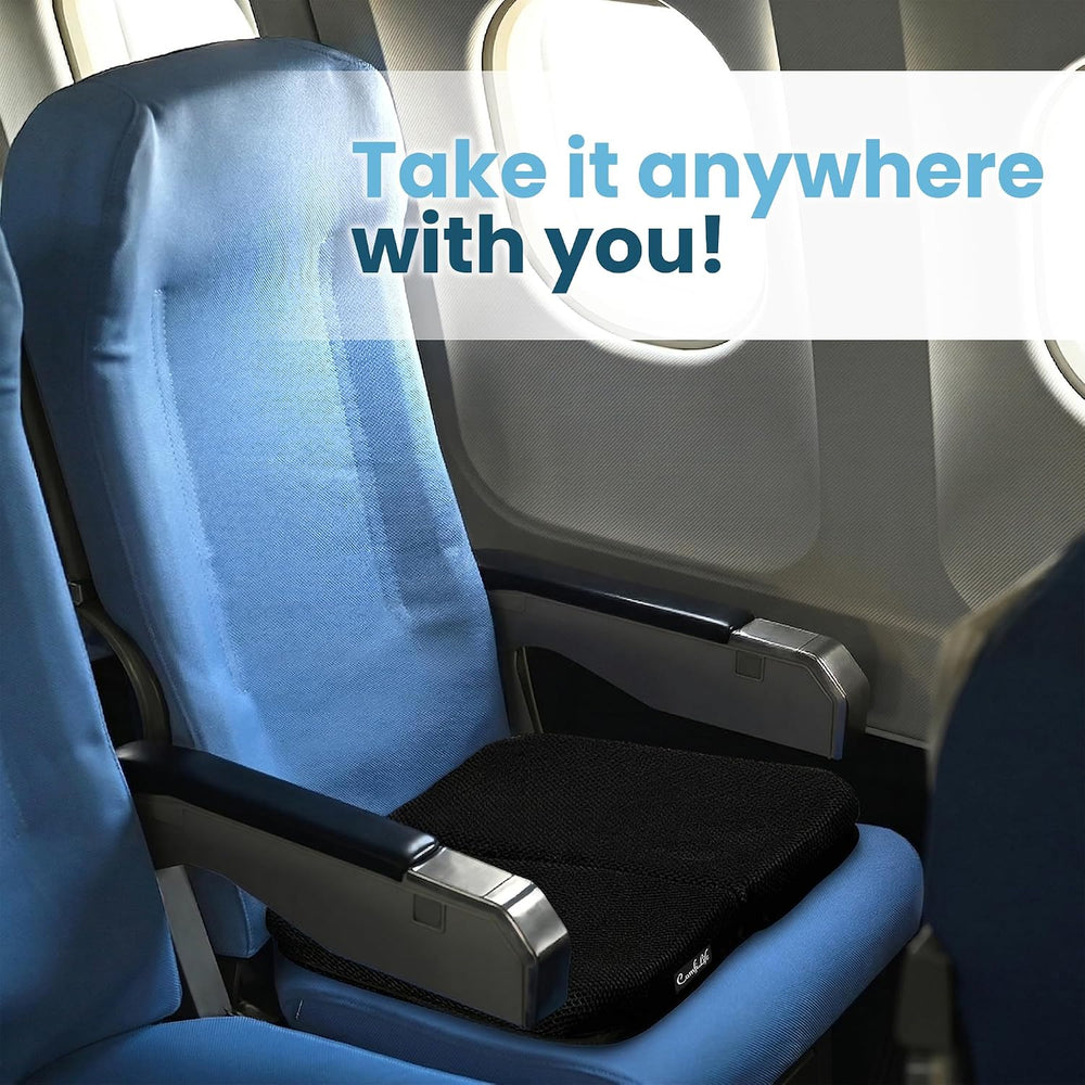 ComfiLife Ergo-Gel + Comfort Foam Airplane Seat Cushion – Travel Seat Cushion...