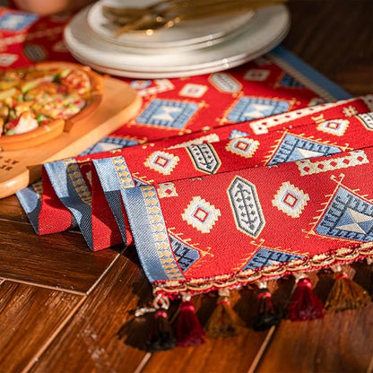 13×72 Inch Table Runner, Retro-Luxury Tassels Series - Image 2