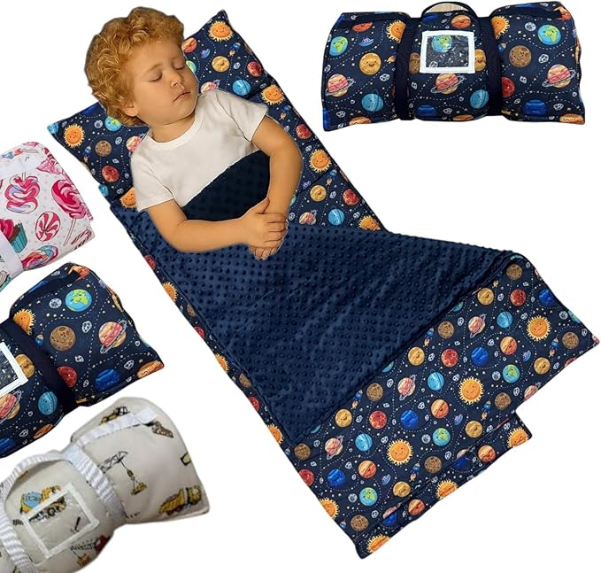 Toddler Nap Mat with Pillow and Blanket, Nursery Sleeping Mat, Portable Bed by Unknown
