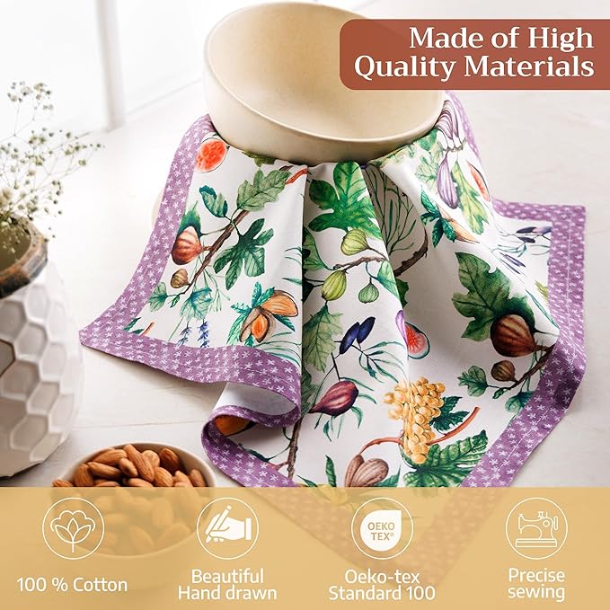 Maison d' Hermine Cloth Napkins Set of 4 100% Cotton Soft & Durable Everyday - Image 3
