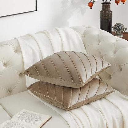 GIGIZAZA Decorative Velvet Pillow Covers 20x20, Living Room Square Cushion - Image 5