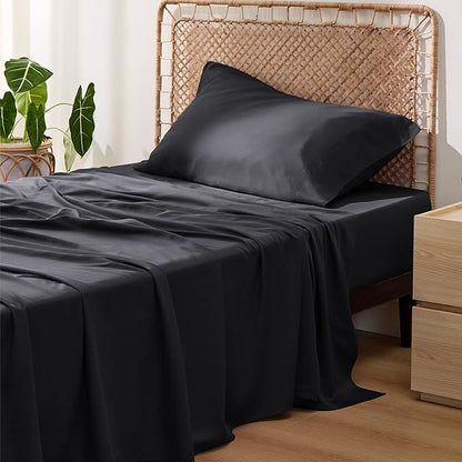 Bedsure Twin Sheets Set, Cooling Sheets Twin Size Bed Set, Rayon Derived from by BEDSURE