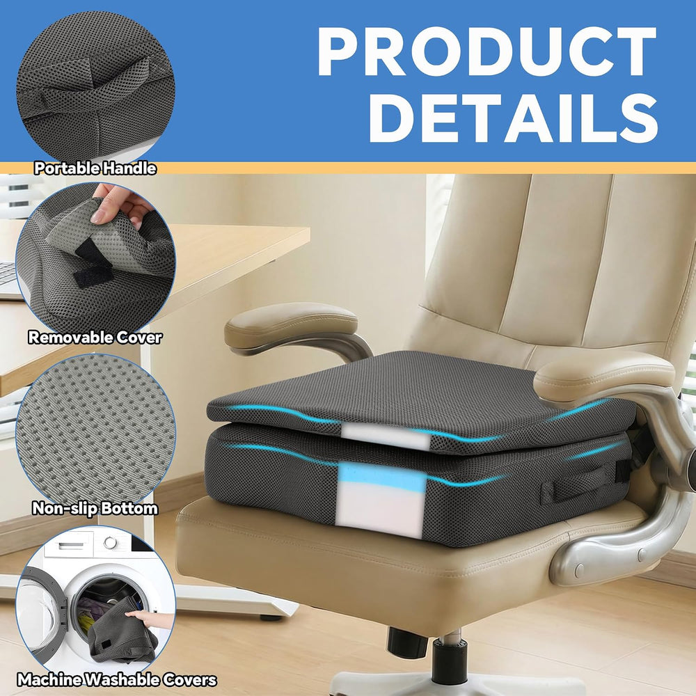 BALAPET Adjustable Thick Seat Cushion to Raise Height, Ergonomic Hip Cushion ...