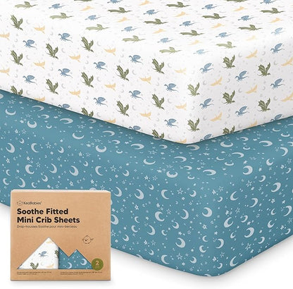 2-Pack Mini Crib Sheets Fitted by KeaBabies