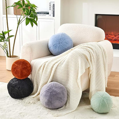 Uvvyui Sage Green Ball Pillow, Ball Shaped Pillow Plush Cushion - Image 3