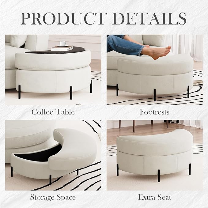 Aoiy & Wifon 50.2'' W Oversized Swivel Barrel Chair - Image 6