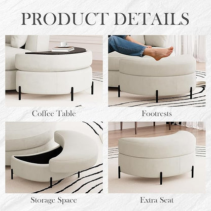 Aoiy & Wifon 50.2'' W Oversized Swivel Barrel Chair - Image 6